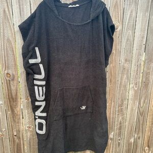 O'Neill Black Hooded Poncho Changing Towel